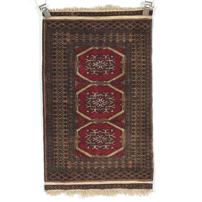 送料無料 ヴィンテージ ラグ(手織り/103cm×60cm)