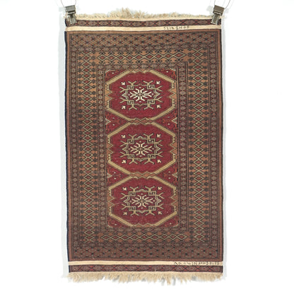 送料無料 ヴィンテージ ラグ(手織り/103cm×60cm)