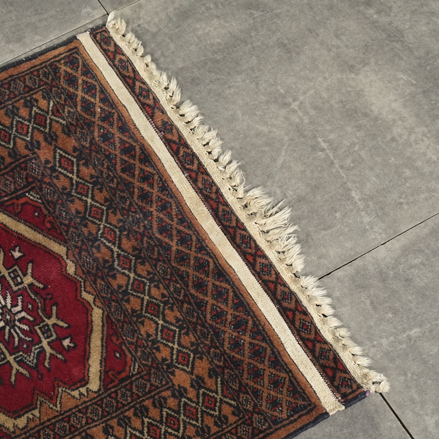 送料無料 ヴィンテージ ラグ(手織り/103cm×60cm)