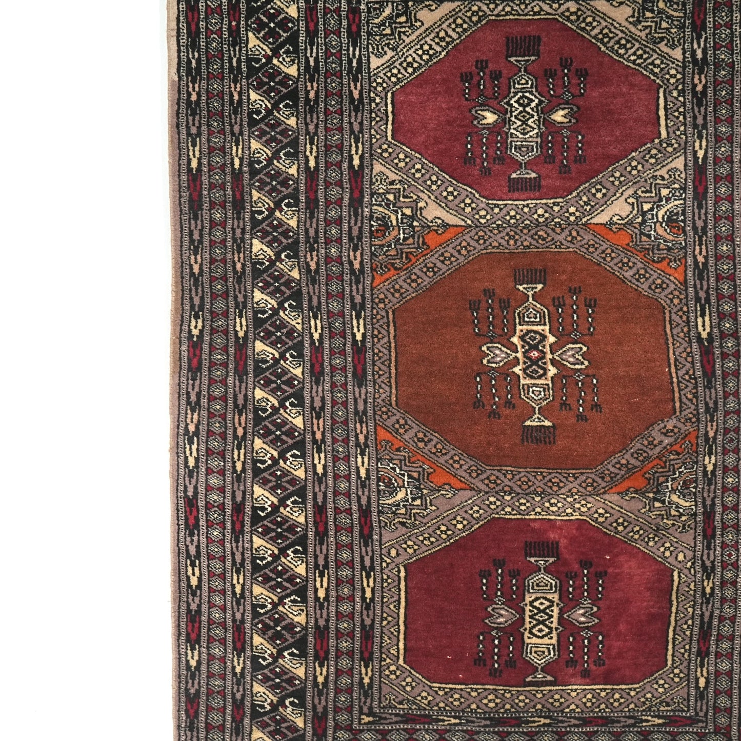 送料無料 ヴィンテージ ラグ(手織り/157cm×96cm)