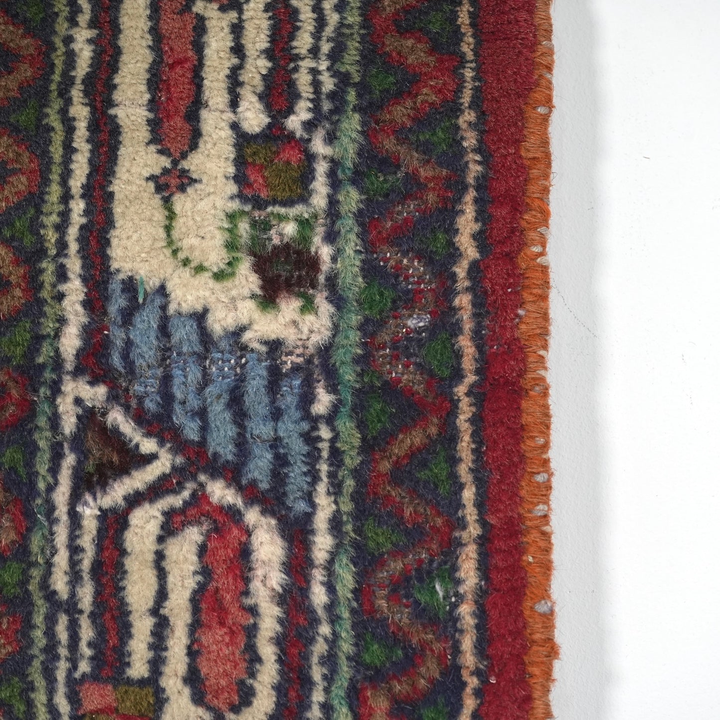 送料無料 ヴィンテージ ラグ(手織り/122cm×87.5cm)