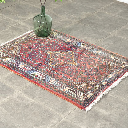 送料無料 ヴィンテージ ラグ(手織り/122cm×87.5cm)