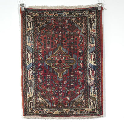 送料無料 ヴィンテージ ラグ(手織り/122cm×87.5cm)