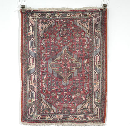 送料無料 ヴィンテージ ラグ(手織り/122cm×87.5cm)