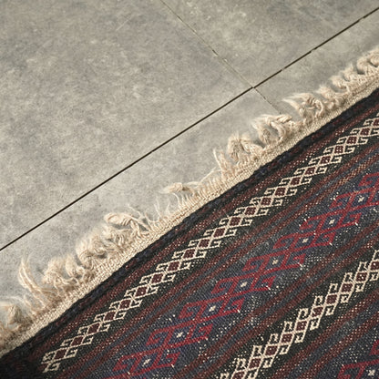 送料無料 ヴィンテージ ラグ(手織り/158cm×83cm)