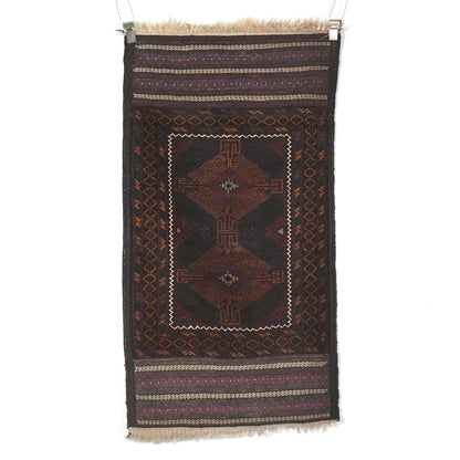 送料無料 ヴィンテージ ラグ(手織り/158cm×83cm)