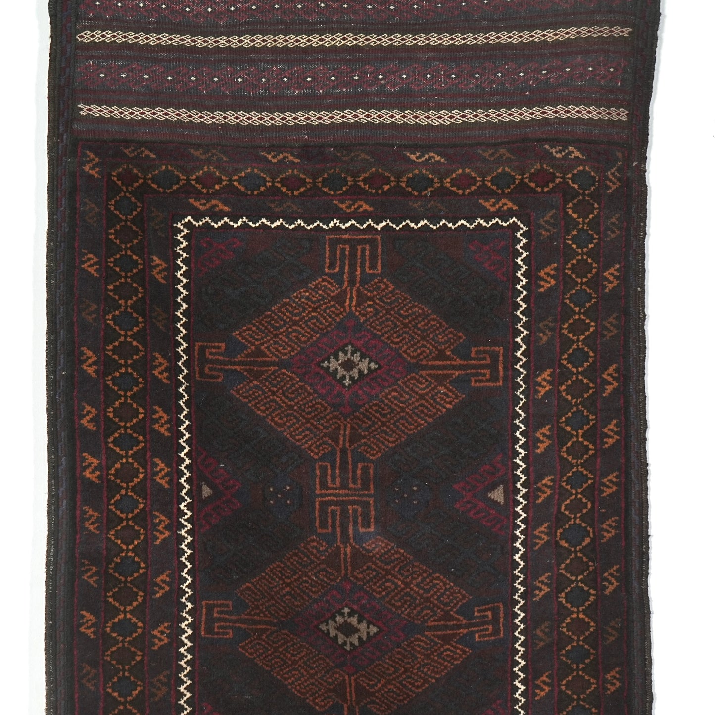 送料無料 ヴィンテージ ラグ(手織り/158cm×83cm)