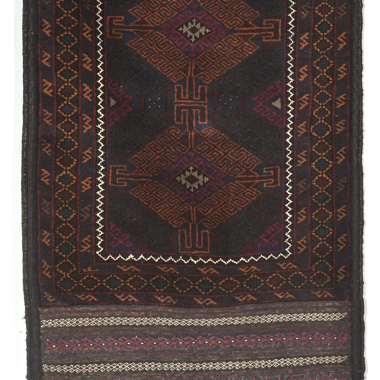 送料無料 ヴィンテージ ラグ(手織り/158cm×83cm)