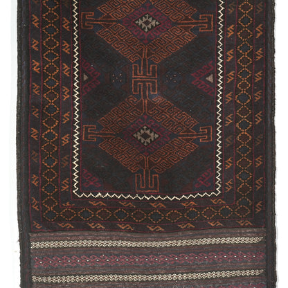 送料無料 ヴィンテージ ラグ(手織り/158cm×83cm)