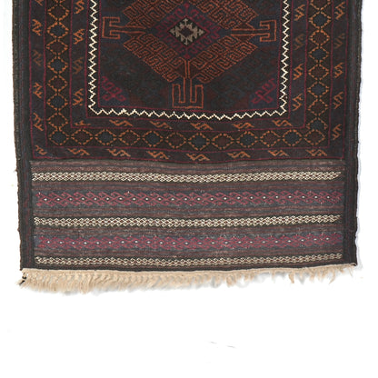 送料無料 ヴィンテージ ラグ(手織り/158cm×83cm)