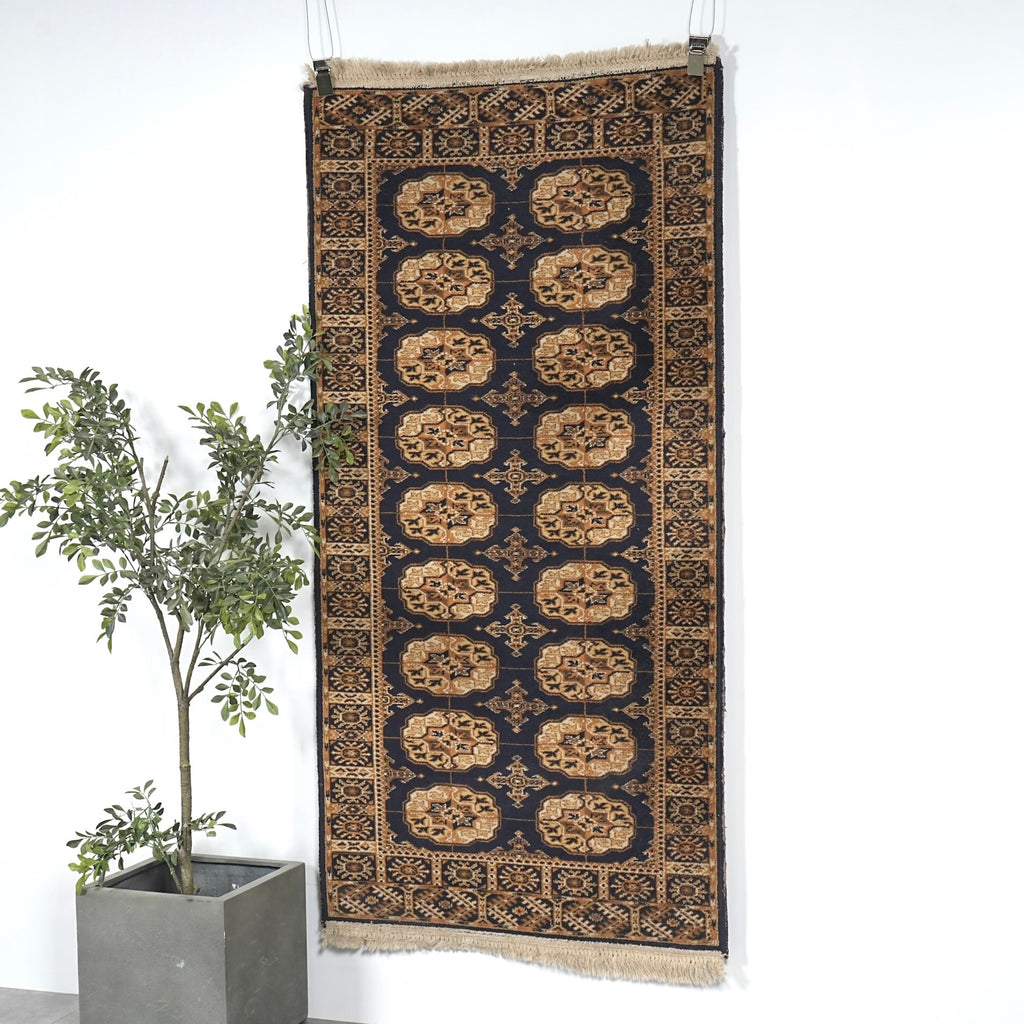 送料無料 ヴィンテージ ラグ(手織り/189cm×90.5cm)