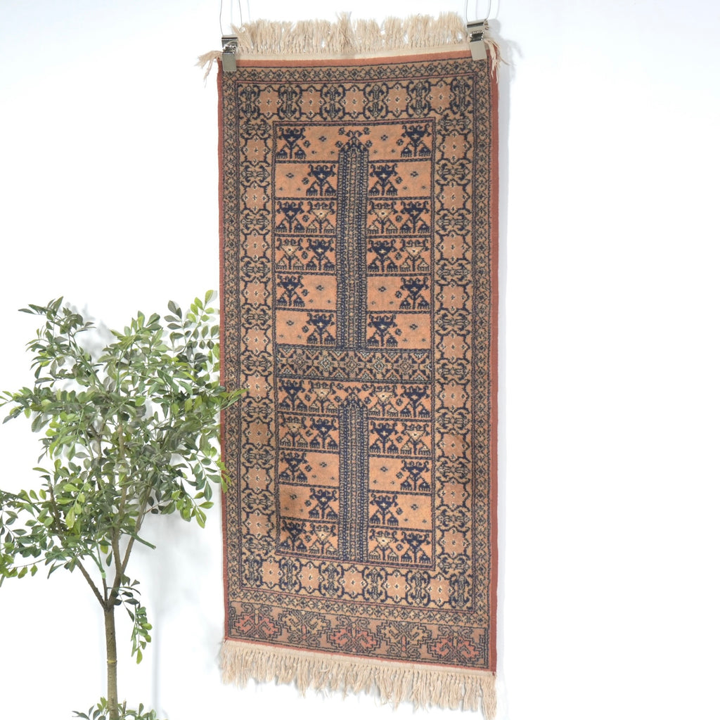 送料無料 ヴィンテージ ラグ(手織り/151cm×67cm)