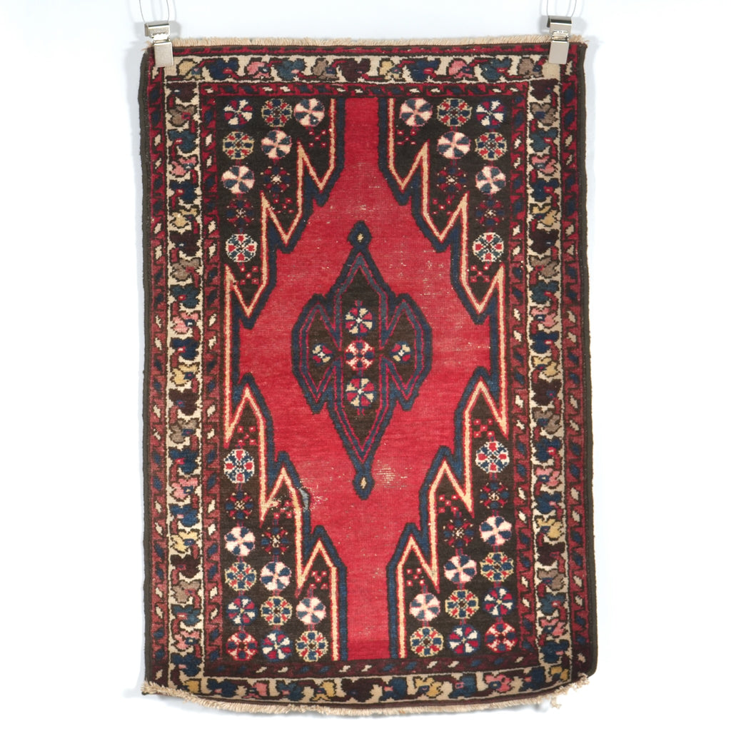 送料無料 ヴィンテージ ラグ(手織り/121cm×81cm)