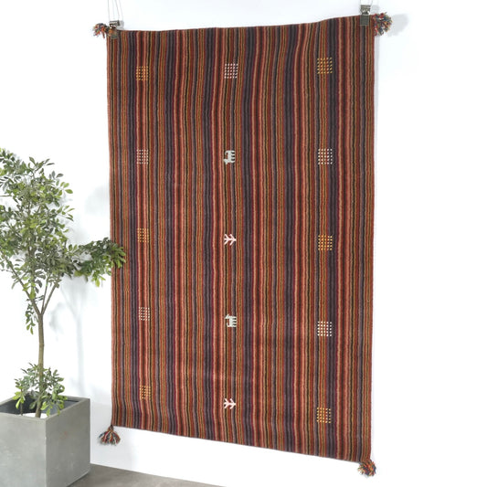 ヴィンテージ ラグ(手織り/181cm×121.5cm)