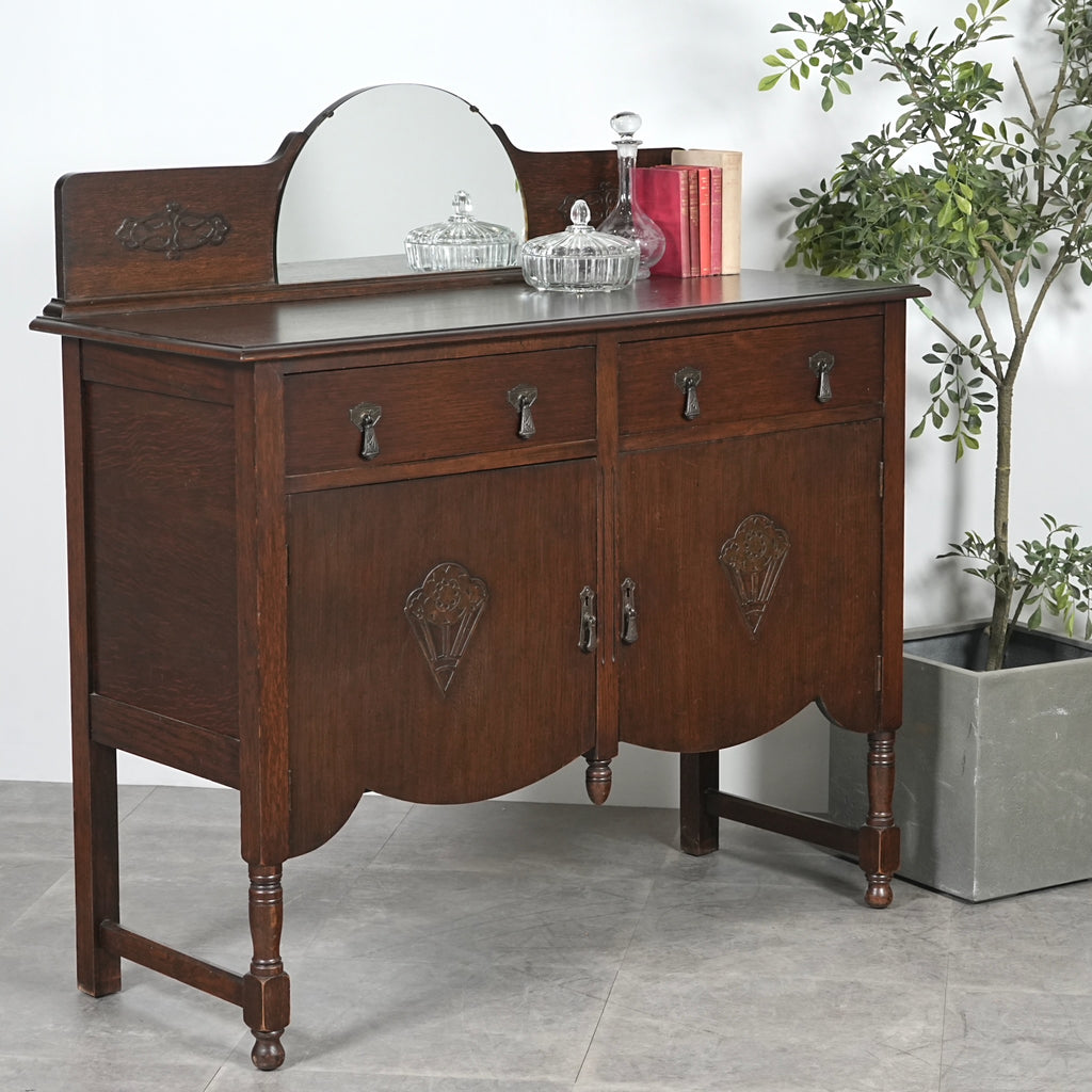 英国アンティーク ミラーバックサイドボード