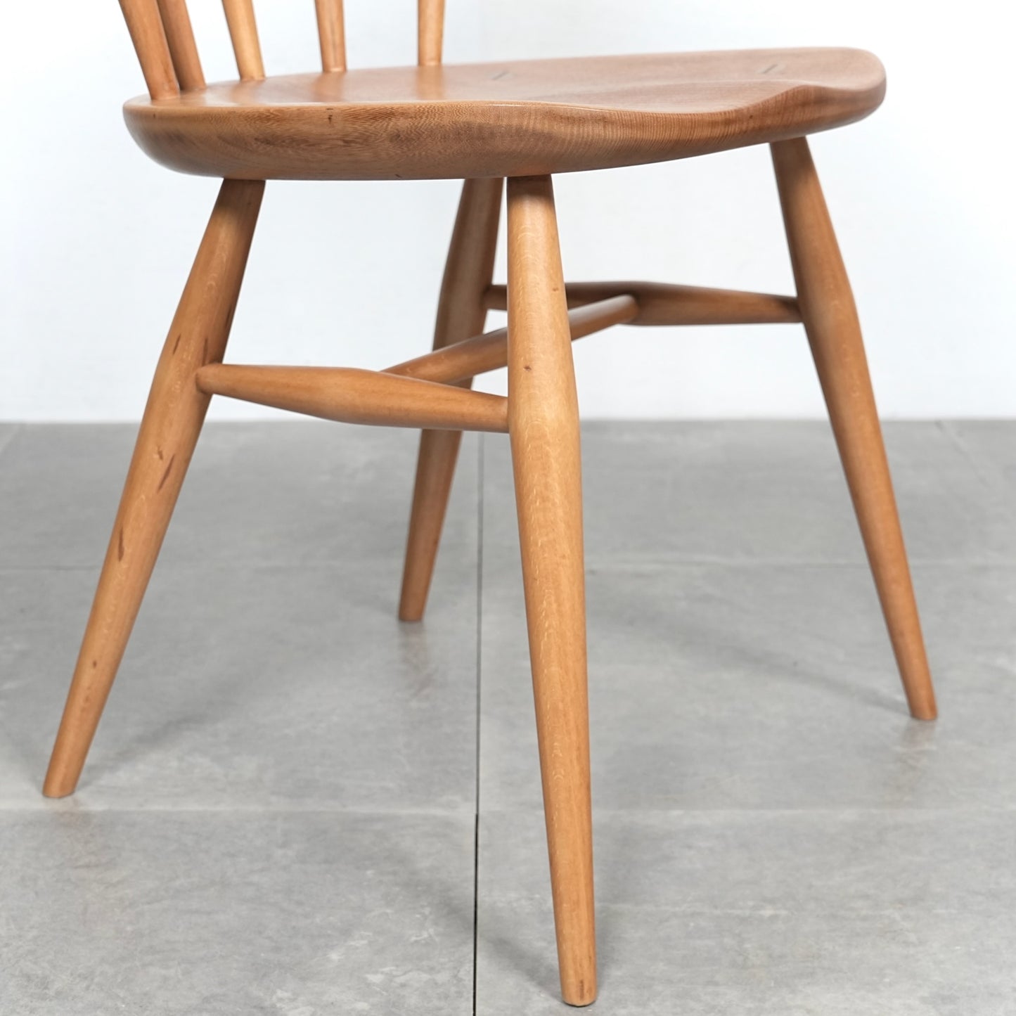 【ERCOL】ヴィンテージ ファンバックチェア(メープル)