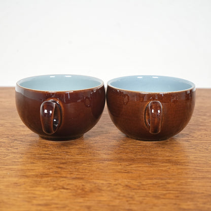 送料無料【Denby】Homestead Brown カップ&ソーサー【4客セット】