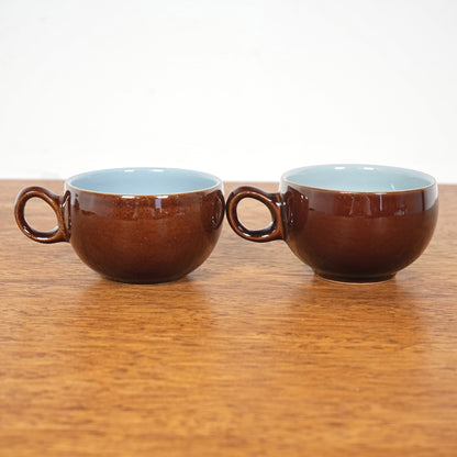 送料無料【Denby】Homestead Brown カップ&ソーサー【4客セット】
