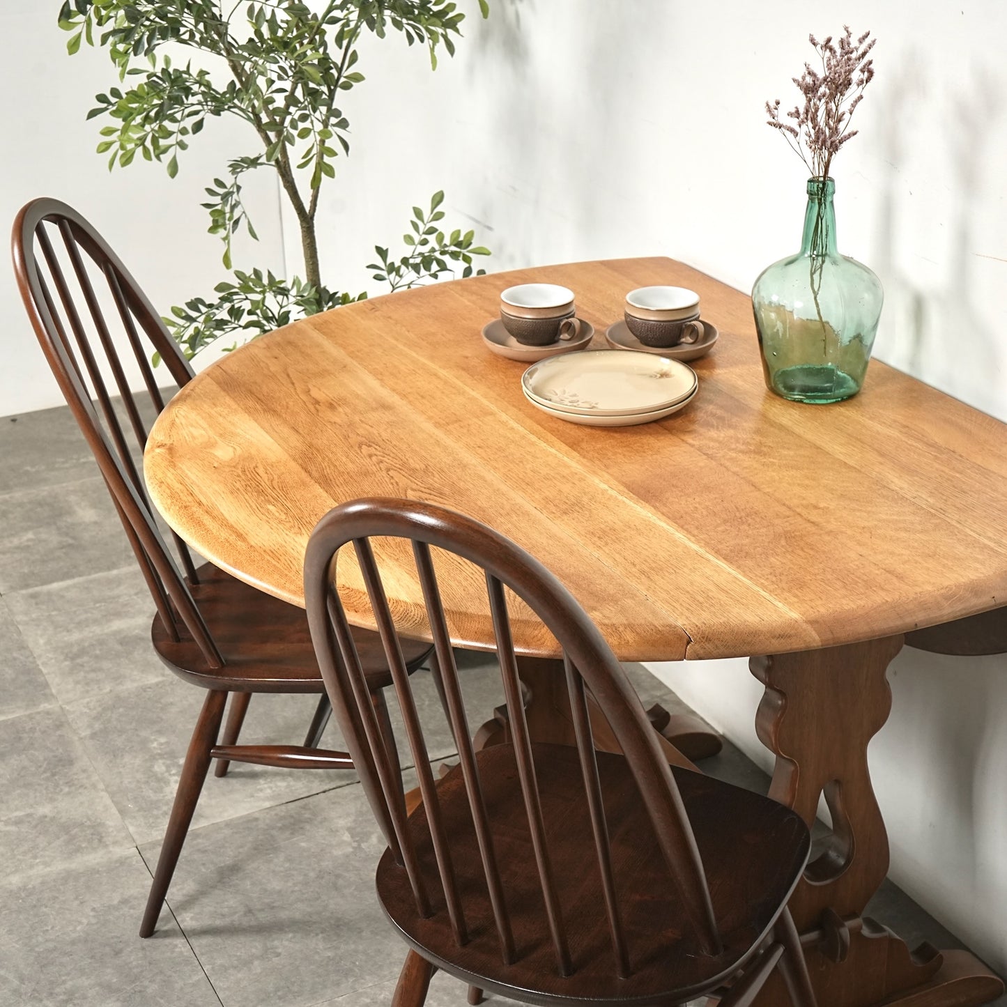 【ERCOL】ヴィンテージ ドロップリーフテーブル(バイカラー)