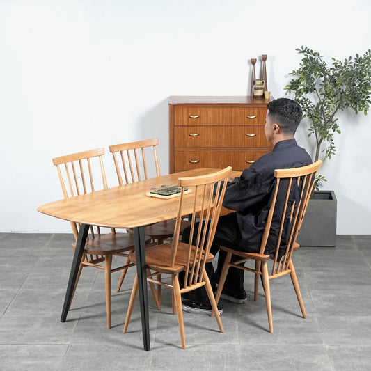 【ERCOL】ヴィンテージ レクタングルテーブル(バイカラー)