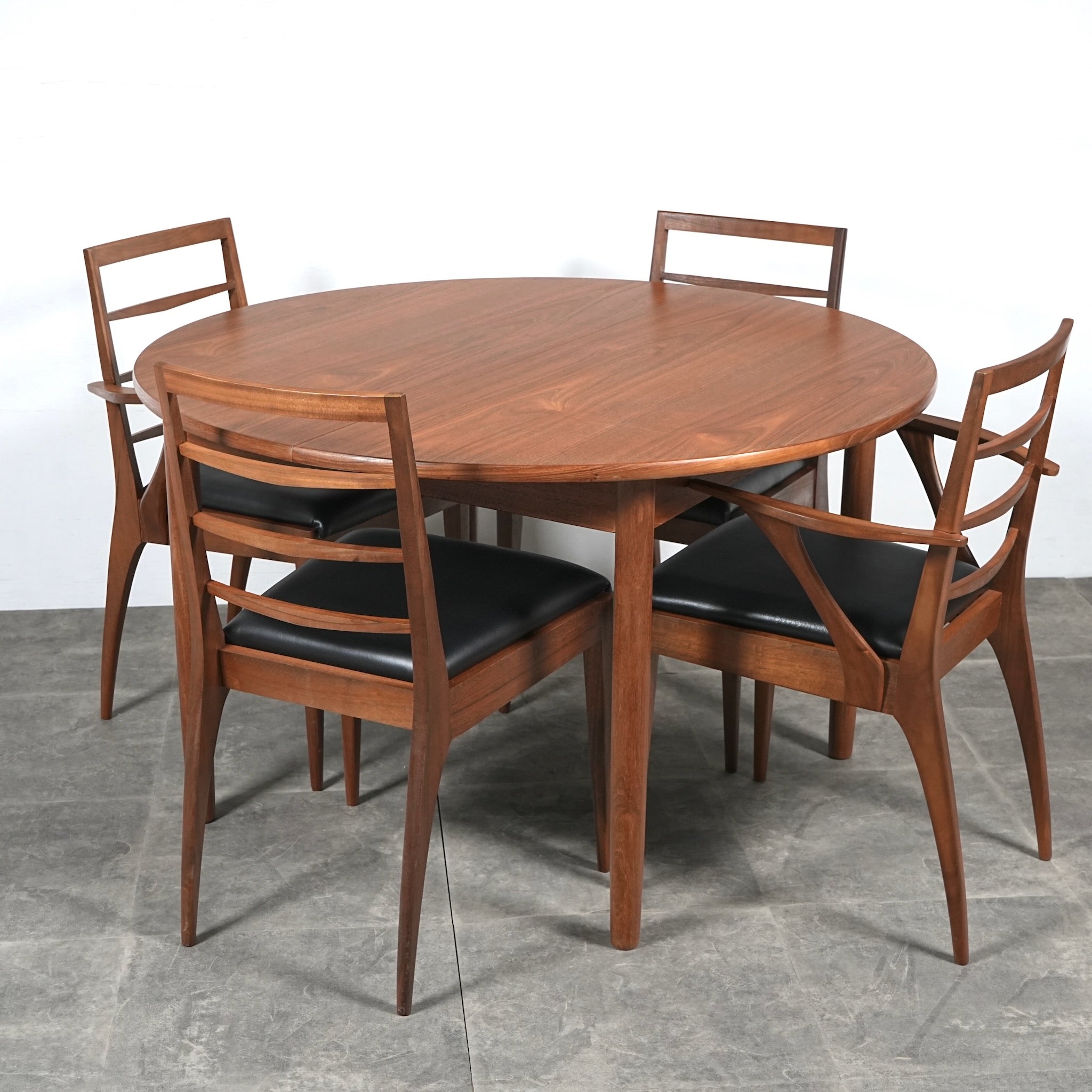 日進木工 90年代ヴィンテージ  エクステンション ラウンドテーブル 英国ヴィンテージ エクステンション ラウンドダイニングテーブル