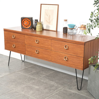 イギリスヴィンテージ サイドボード(ヘアピンカスタム)