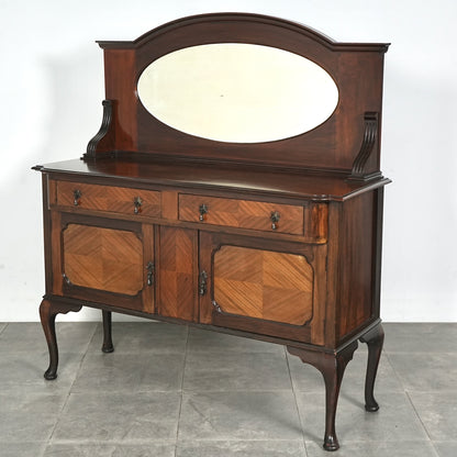 英国アンティーク ミラーバックサイドボード