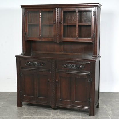 英国クラシック ヴィンテージ ガラスキャビネット