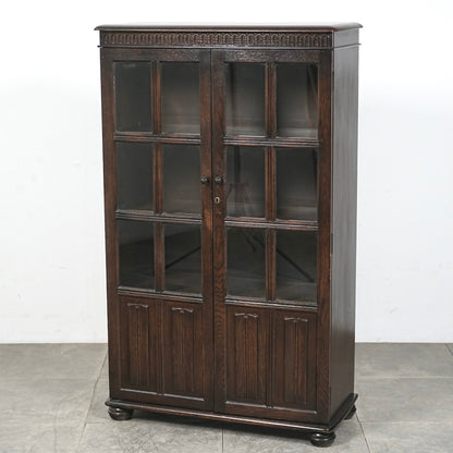 英国クラシック ヴィンテージ ガラスキャビネット