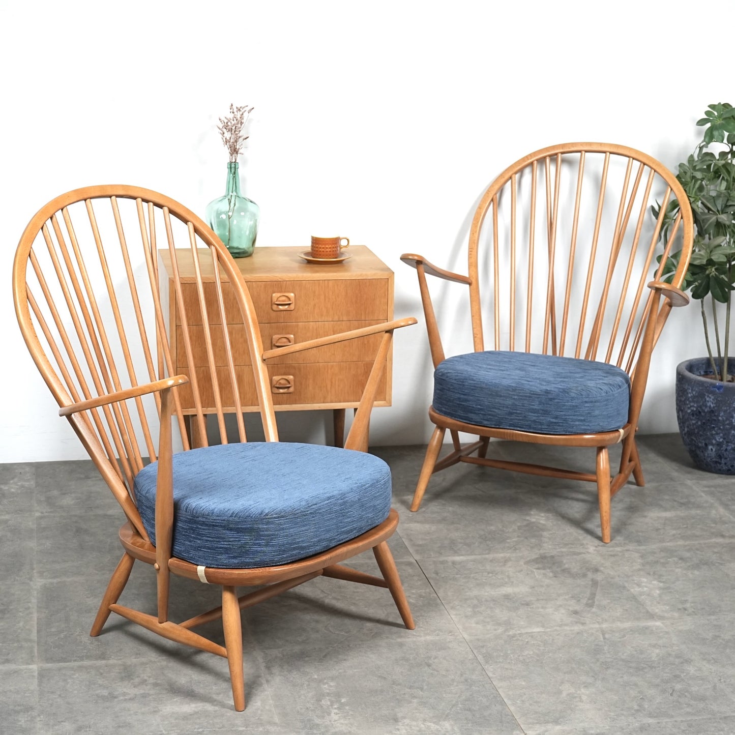 【ERCOL】Grand Father 1Pソファ(イージーチェア)【張替済】