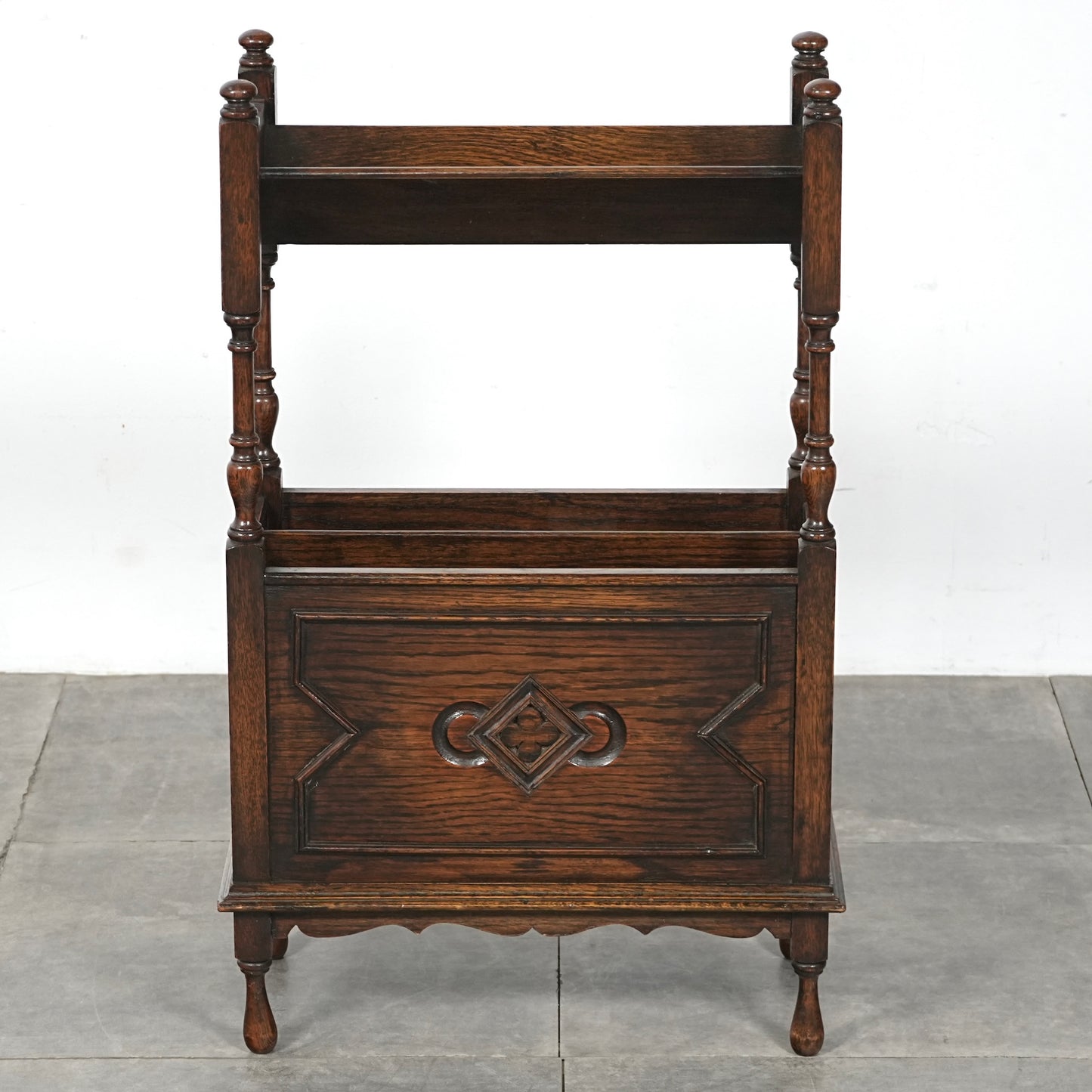 英国アンティーク マガジンラック