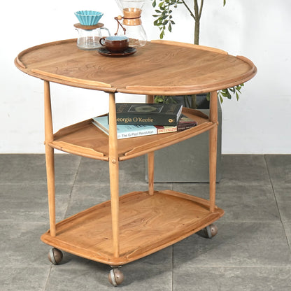 【ERCOL】ヴィンテージ ドロップリーフ トロリー(ワゴン)