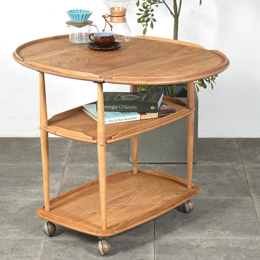 【ERCOL】ヴィンテージ ドロップリーフ トロリー(ワゴン)