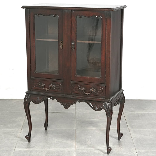 英国アンティーク ガラスキャビネット