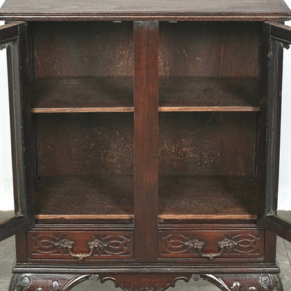 英国アンティーク ガラスキャビネット