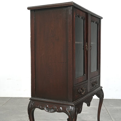 英国アンティーク ガラスキャビネット