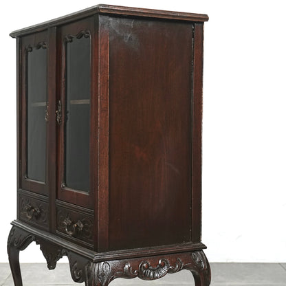 英国アンティーク ガラスキャビネット