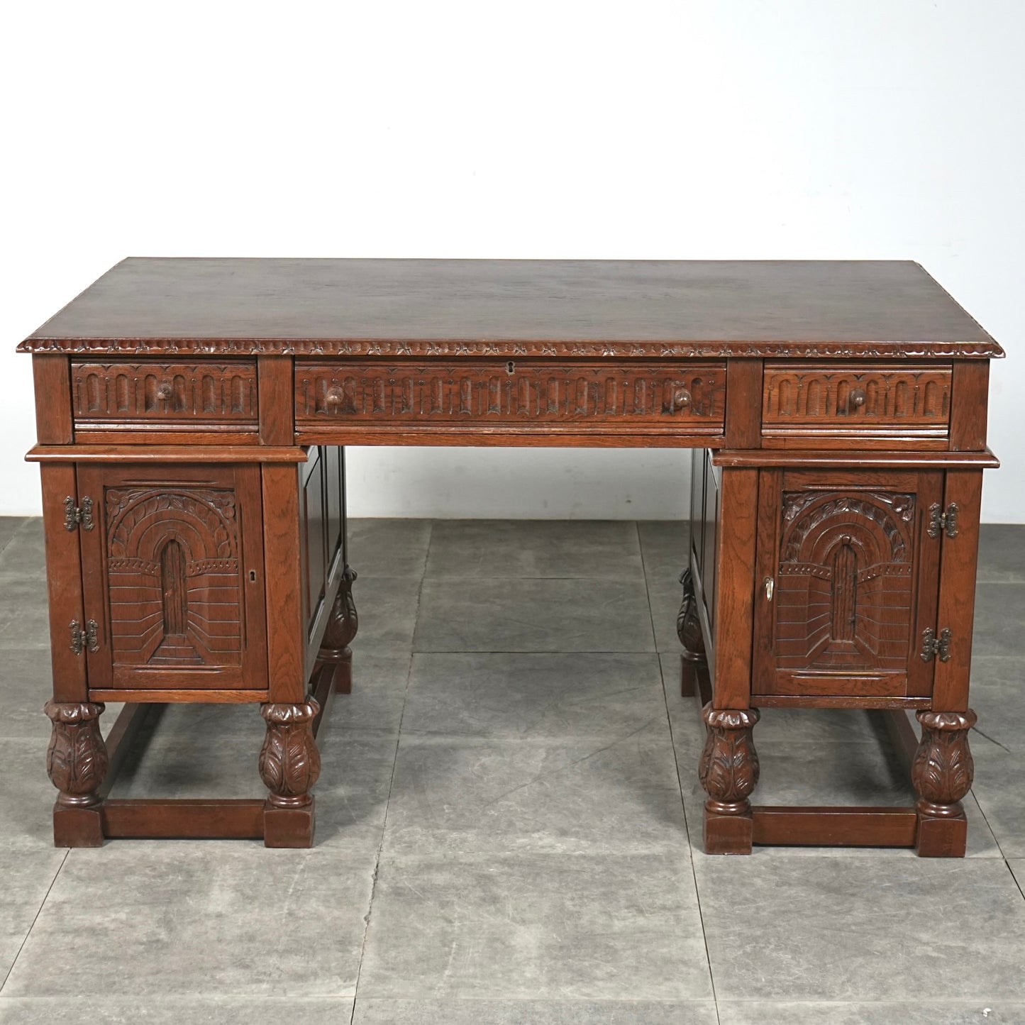 英国アンティーク ライティングデスク(ダブルサイド)