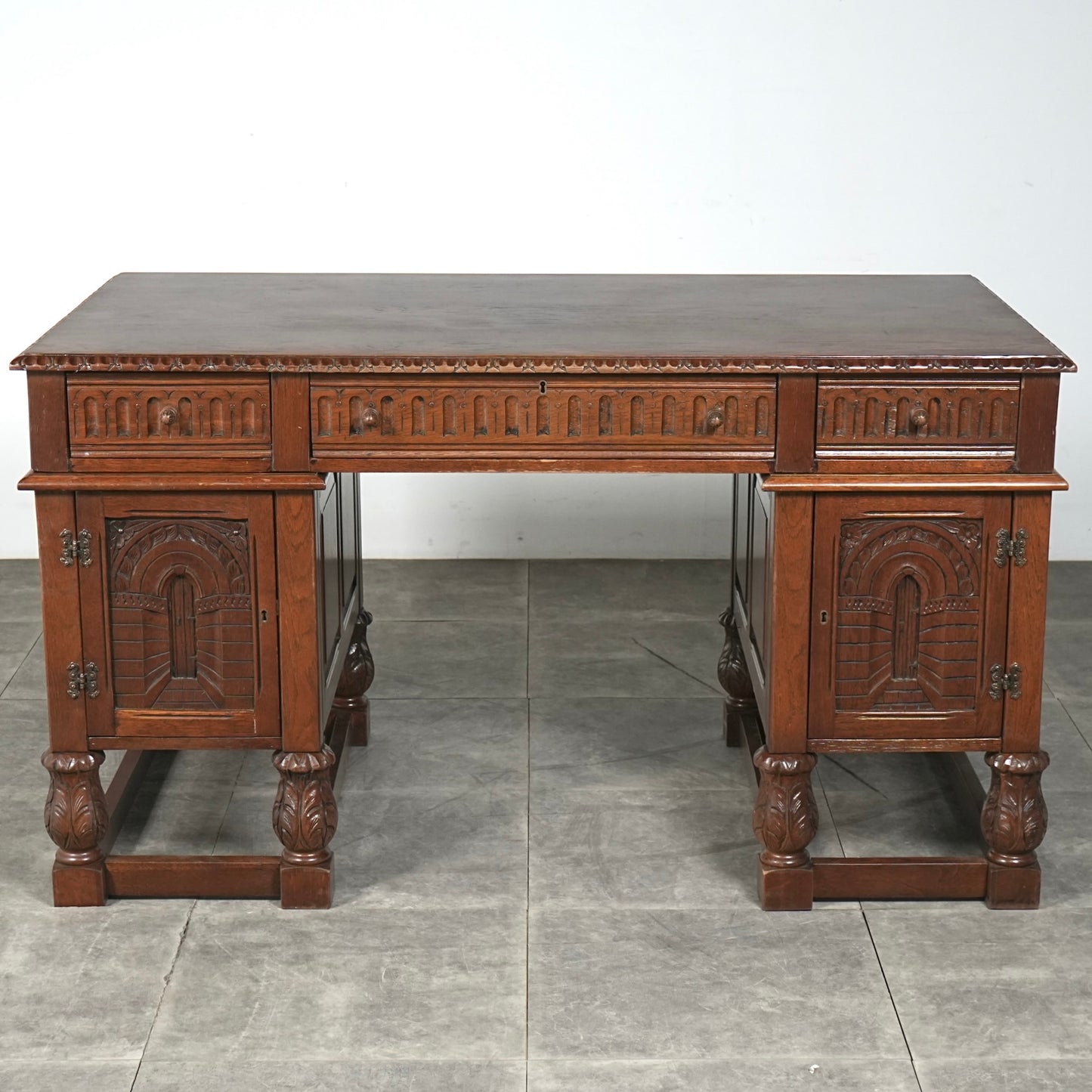 英国アンティーク ライティングデスク(ダブルサイド)