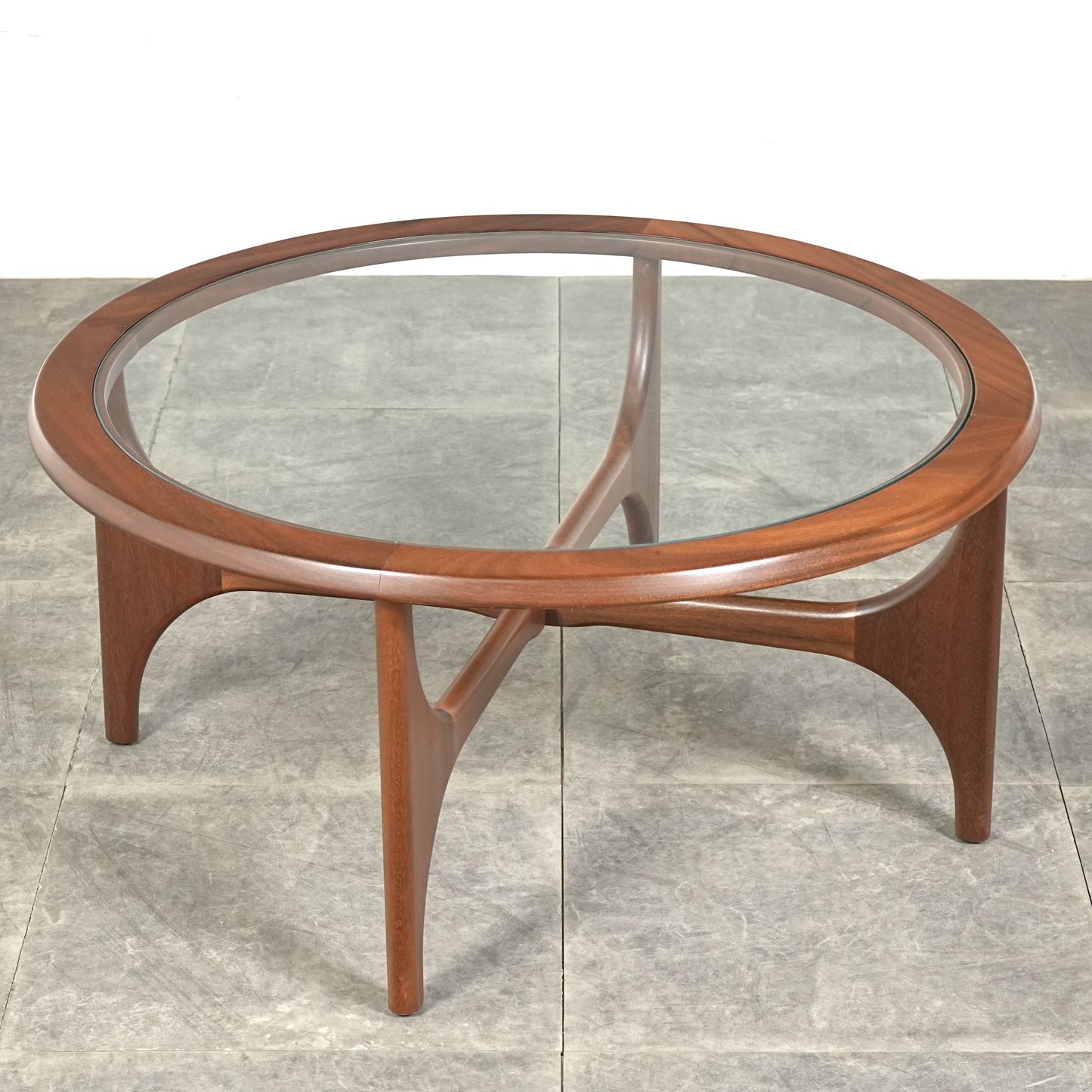 【STONEHILL】ガラストップ ローテーブル