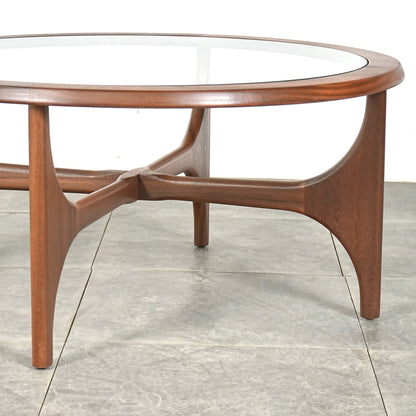 【STONEHILL】ガラストップ ローテーブル