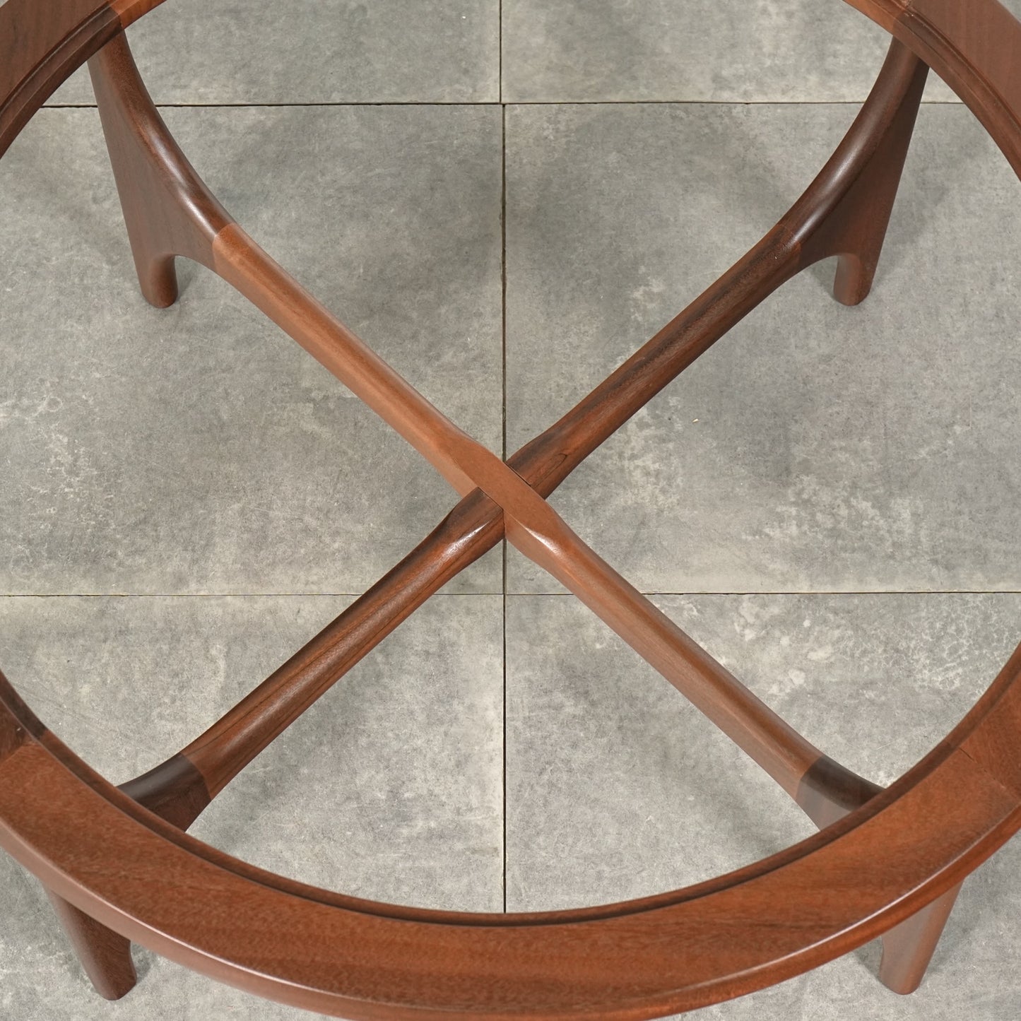 【STONEHILL】ガラストップ ローテーブル