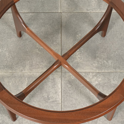 【STONEHILL】ガラストップ ローテーブル