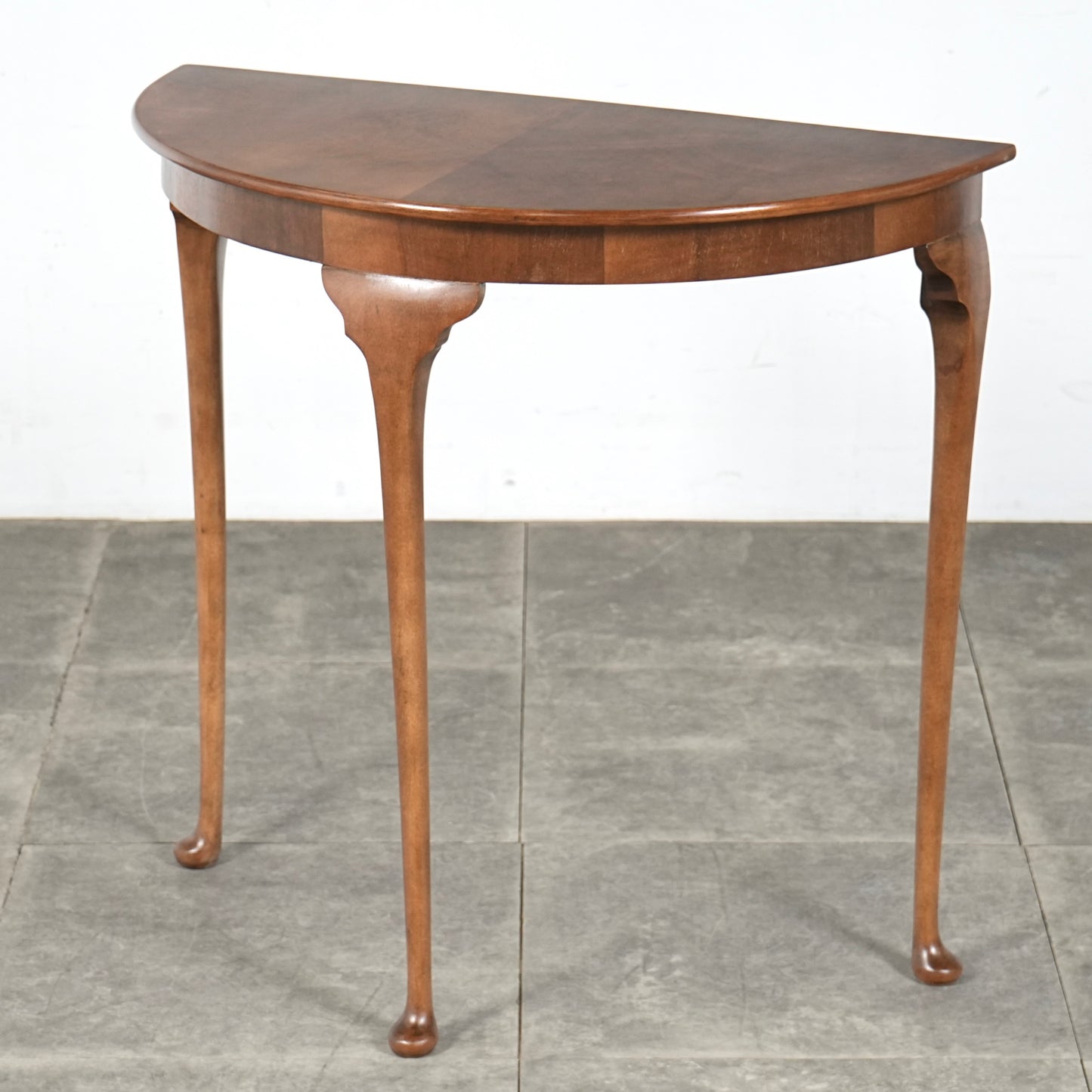 英国ヴィンテージ コンソールテーブル(ハーフムーンテーブル)