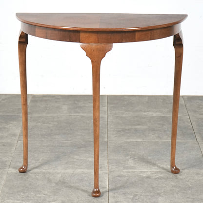 英国ヴィンテージ コンソールテーブル(ハーフムーンテーブル)