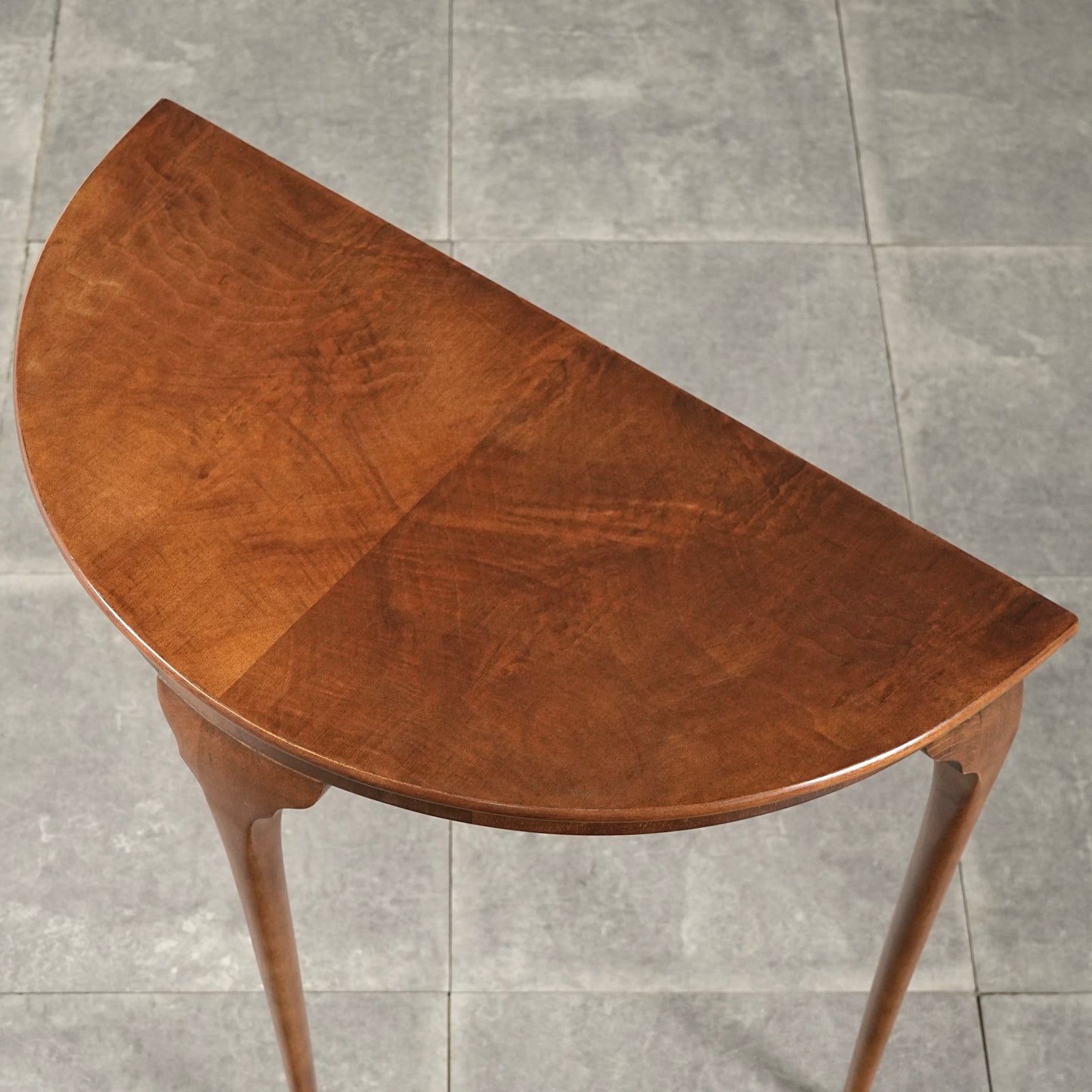 英国ヴィンテージ コンソールテーブル(ハーフムーンテーブル)