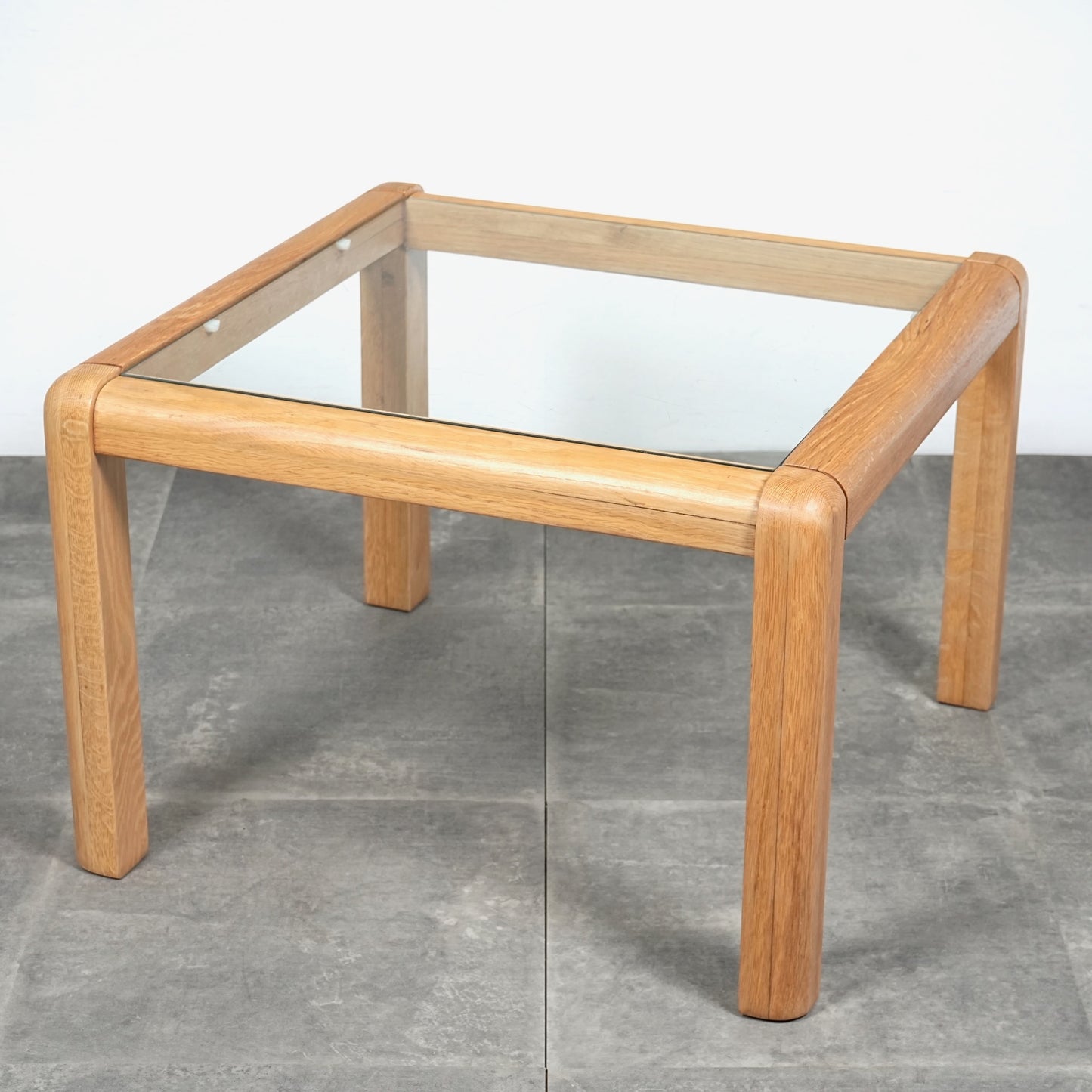 イギリスヴィンテージ ガラストップ ローテーブル