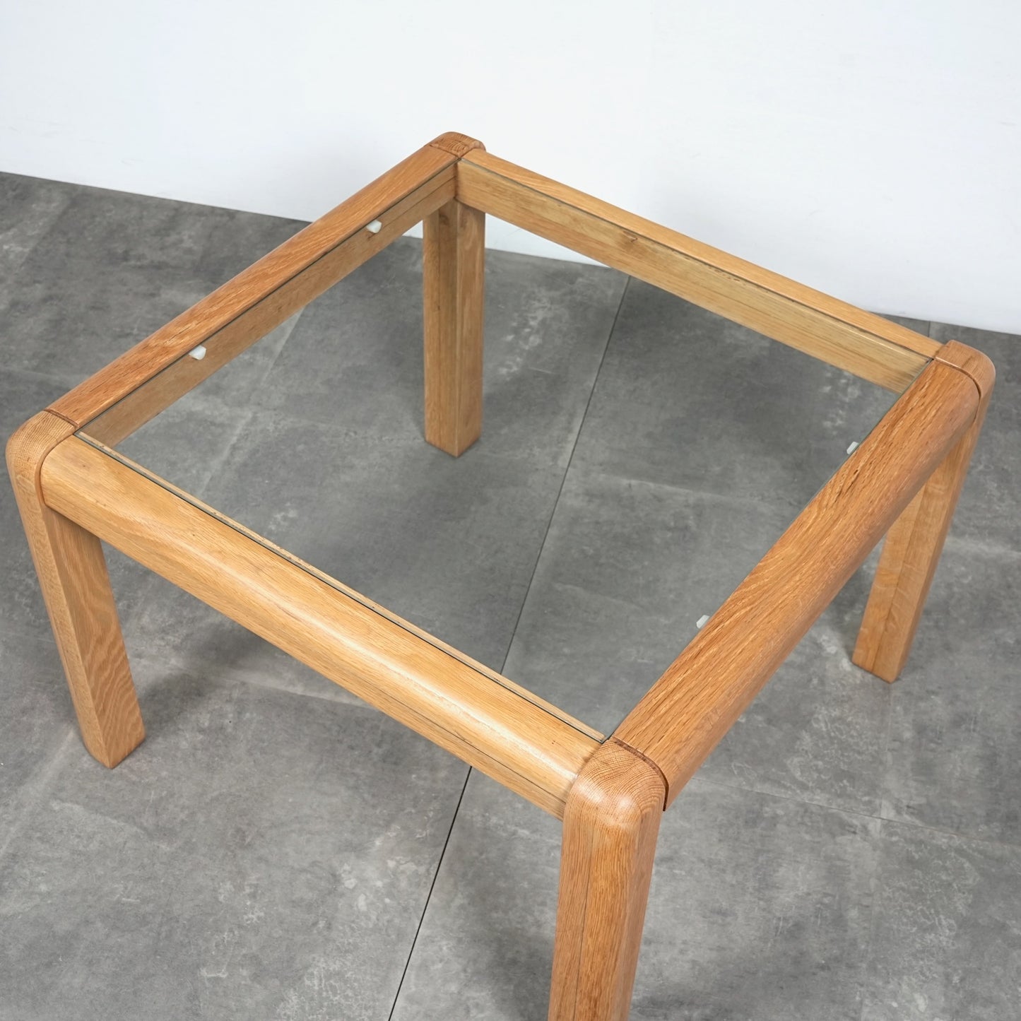 イギリスヴィンテージ ガラストップ ローテーブル