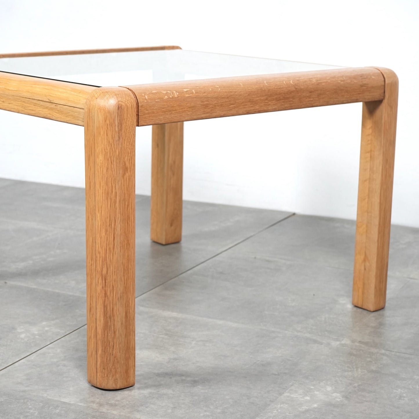 イギリスヴィンテージ ガラストップ ローテーブル