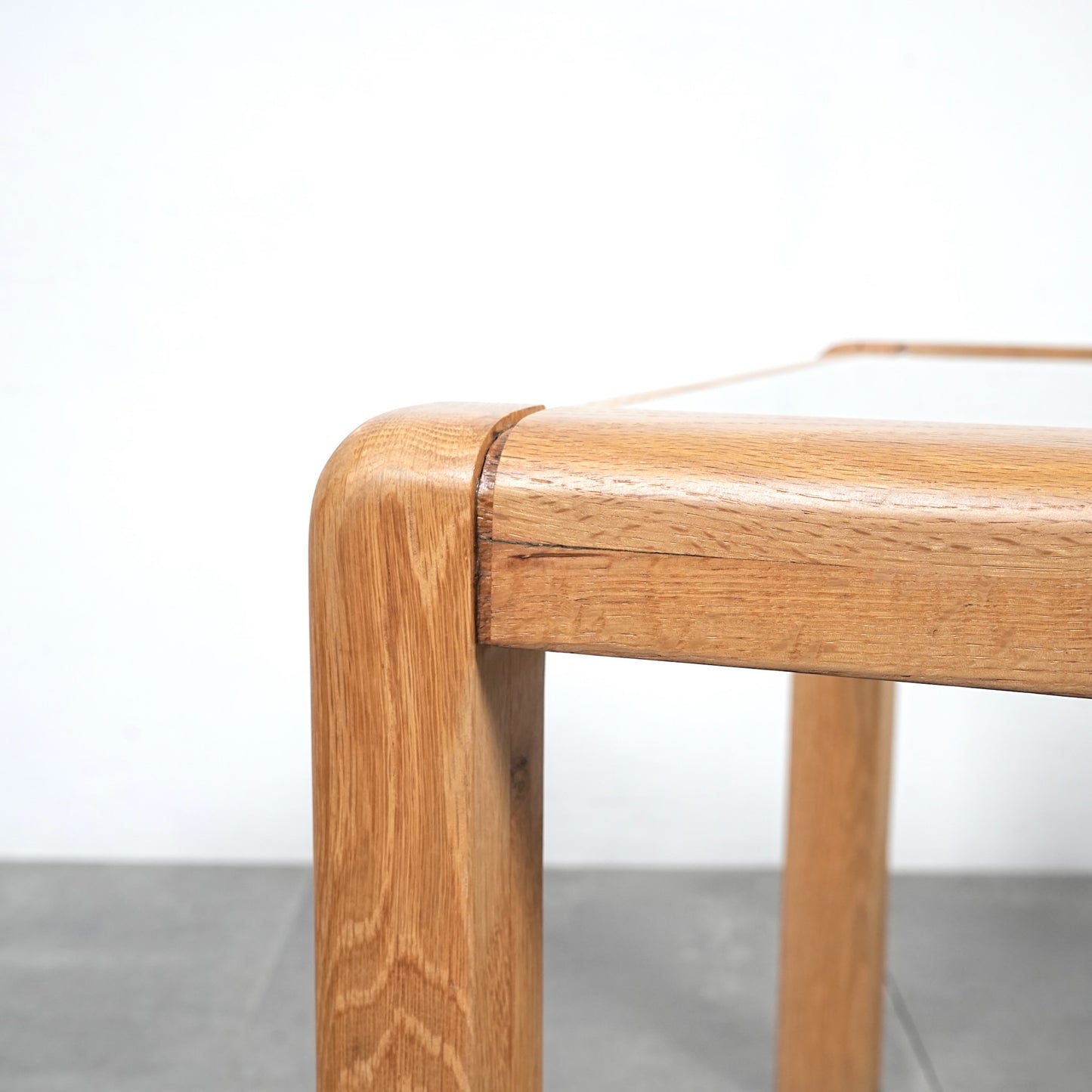 イギリスヴィンテージ ガラストップ ローテーブル